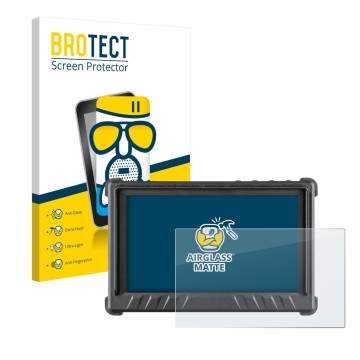 Face avant d’un emballage produit avec le logo de la marque BROTECT. À côté, l’appareil Desview P5 II 5.5