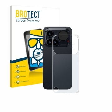 Parte frontal de un envase de producto con el logotipo de la marca BROTECT. Al lado se muestra el dispositivo Nothing Phone (4