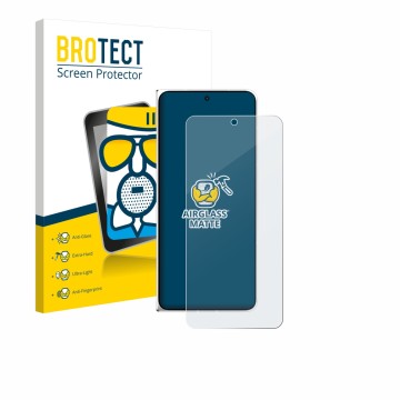 Front side of a product packaging with the brand logo BROTECT. Next to it is the device Oppo Find N6 shown with the correspond