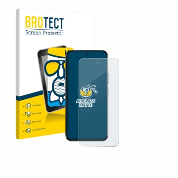 Front side of a product packaging with the brand logo BROTECT. Next to it is the device realme C85 5G shown with the correspon