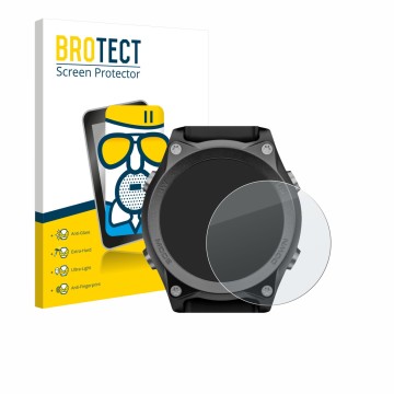 Front side of a product packaging with the brand logo BROTECT. Next to it is the device Mares Sirius shown with the correspond