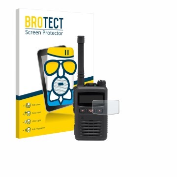 Vorderseite einer Produktverpackung mit dem Markenlogo BROTECT. Daneben ist das Gerät Motorola EVX S24 mit dem zugehörigen Dis