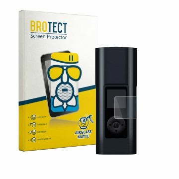 Vorderseite einer Produktverpackung mit dem Markenlogo BROTECT. Daneben ist das Gerät Arizer Solo 3 V2 mit dem zugehörigen Dis