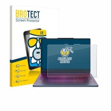 Vorderseite einer Produktverpackung mit dem Markenlogo BROTECT. Daneben ist das Gerät Lenovo Yoga 9i 2-in-1 Gen 11 Aura Editio