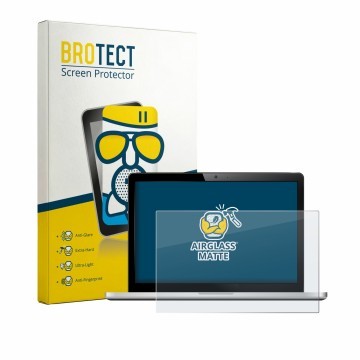 Parte frontal de un envase de producto con el logotipo de la marca BROTECT. Al lado se muestra el dispositivo con su protector