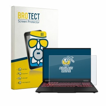 Vorderseite einer Produktverpackung mit dem Markenlogo BROTECT. Daneben ist das Gerät ASUS TUF Gaming F16 FX608 mit dem zugehö