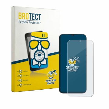 Parte frontale di una confezione del prodotto con il logo del marchio BROTECT. Accanto è raffigurato il dispositivo realme Nar