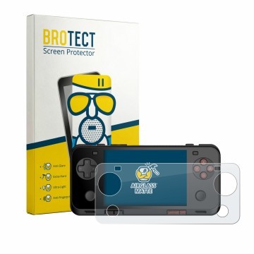Vorderseite einer Produktverpackung mit dem Markenlogo BROTECT. Daneben ist das Gerät Ayaneo Pocket ACE mit dem zugehörigen Di