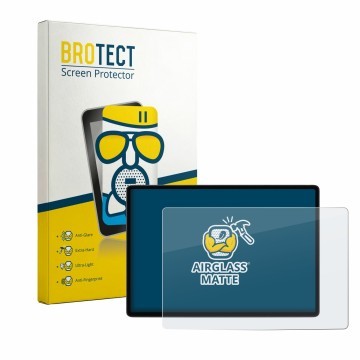 Front side of a product packaging with the brand logo BROTECT. Next to it is the device Tesla Model 3 2026 shown with the corr