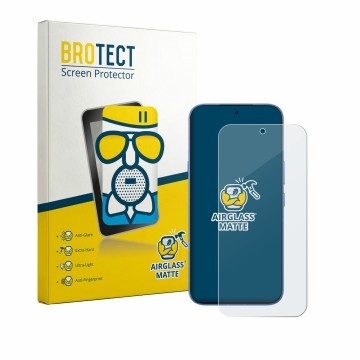 Parte frontal de un envase de producto con el logotipo de la marca BROTECT. Al lado se muestra el dispositivo Infinix Note 60 