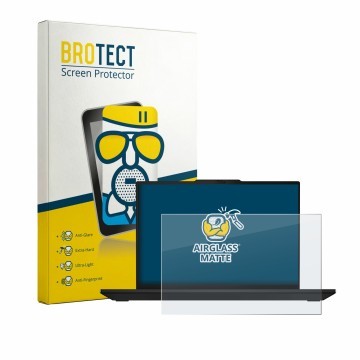 Front side of a product packaging with the brand logo BROTECT. Next to it is the device Lenovo ThinkPad T16 Gen 5 shown with t