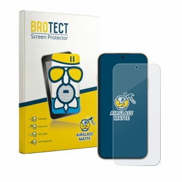 Parte frontal de un envase de producto con el logotipo de la marca BROTECT. Al lado se muestra el dispositivo Huawei Enjoy 90 