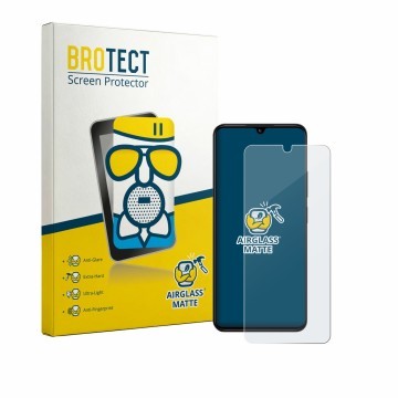 Parte frontale di una confezione del prodotto con il logo del marchio BROTECT. Accanto è raffigurato il dispositivo Xiaomi Red
