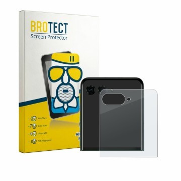 Front side of a product packaging with the brand logo BROTECT. Next to it is the device Motorola Razr 70 Plus (Back display) s
