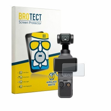 Parte frontale di una confezione del prodotto con il logo del marchio BROTECT. Accanto è raffigurato il dispositivo DJI Osmo P