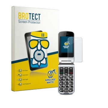 Front side of a product packaging with the brand logo BROTECT. Next to it is the device Sweetlink F1PLUS shown with the corres