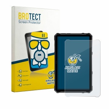 Parte frontal de un envase de producto con el logotipo de la marca BROTECT. Al lado se muestra el dispositivo Ulefone Armor Pa