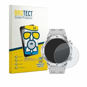 Face avant d’un emballage produit avec le logo de la marque BROTECT. À côté, l’appareil FitVigor Smartwatch 1.53