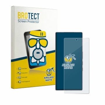 Face avant d’un emballage produit avec le logo de la marque BROTECT. À côté, l’appareil ZTE Nubia Red Magic 11S Pro est représ