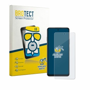 Front side of a product packaging with the brand logo BROTECT. Next to it is the device Huawei Enjoy 90m Plus shown with the c