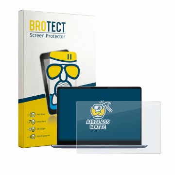 Parte frontale di una confezione del prodotto con il logo del marchio BROTECT. Accanto è raffigurato il dispositivo Dell 14S D