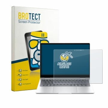 Face avant d’un emballage produit avec le logo de la marque BROTECT. À côté, l’appareil HP EliteBook 8 Flip G2i 13