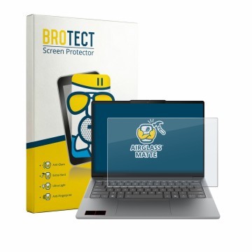 Face avant d’un emballage produit avec le logo de la marque BROTECT. À côté, l’appareil Lenovo IdeaPad Slim 5i Gen 11 14