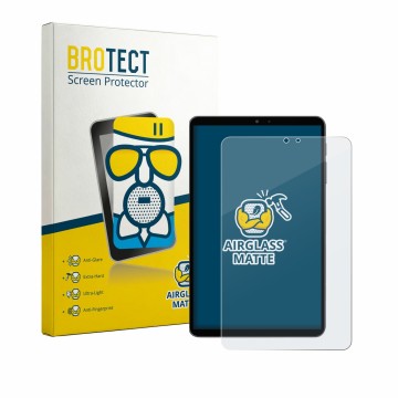 Face avant d’un emballage produit avec le logo de la marque BROTECT. À côté, l’appareil Alldocube iPlay 80 mini Pro est représ