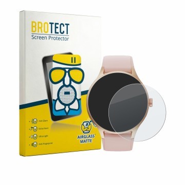 Vorderseite einer Produktverpackung mit dem Markenlogo BROTECT. Daneben ist das Gerät Woneligo Smartwatch 1.57