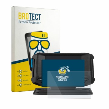 Vorderseite einer Produktverpackung mit dem Markenlogo BROTECT. Daneben ist das Gerät Lowrance Eagle 4 mit dem zugehörigen Dis