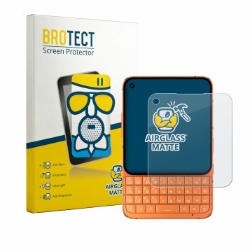 Vorderseite einer Produktverpackung mit dem Markenlogo BROTECT. Daneben ist das Gerät Unihertz Titan 2 Elite mit dem zugehörig