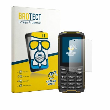 Front side of a product packaging with the brand logo BROTECT. Next to it is the device Ulefone Armor Mini 5 shown with the co