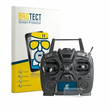 Vorderseite einer Produktverpackung mit dem Markenlogo BROTECT. Daneben ist das Gerät Graupner MZ-10 HOTT mit dem zugehörigen 