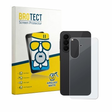 Parte frontale di una confezione del prodotto con il logo del marchio BROTECT. Accanto è raffigurato il dispositivo Samsung Ga
