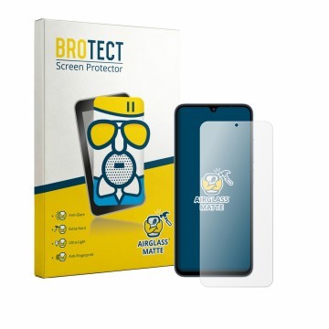 Parte frontal de un envase de producto con el logotipo de la marca BROTECT. Al lado se muestra el dispositivo Lagenio A12 con 