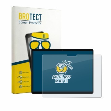 Face avant d’un emballage produit avec le logo de la marque BROTECT. À côté, l’appareil Microsoft Surface Pro 13 2026 est repr