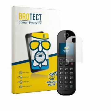 Vorderseite einer Produktverpackung mit dem Markenlogo BROTECT. Daneben ist das Gerät Panasonic KX-TGC420 mit dem zugehörigen 