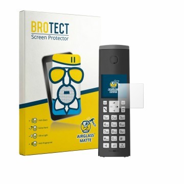 Vorderseite einer Produktverpackung mit dem Markenlogo BROTECT. Daneben ist das Gerät Panasonic KX-TGK220 mit dem zugehörigen 