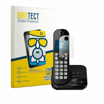 Vorderseite einer Produktverpackung mit dem Markenlogo BROTECT. Daneben ist das Gerät Panasonic KX-TGC422 mit dem zugehörigen 