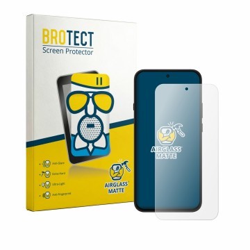 Front side of a product packaging with the brand logo BROTECT. Next to it is the device Nothing Phone (4b) shown with the corr