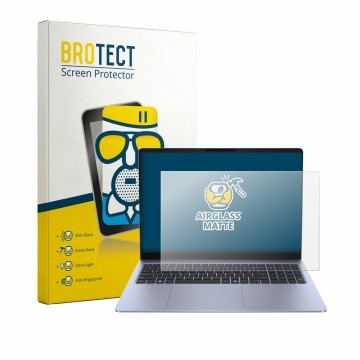 Face avant d’un emballage produit avec le logo de la marque BROTECT. À côté, l’appareil Dell 16S est représenté avec la protec