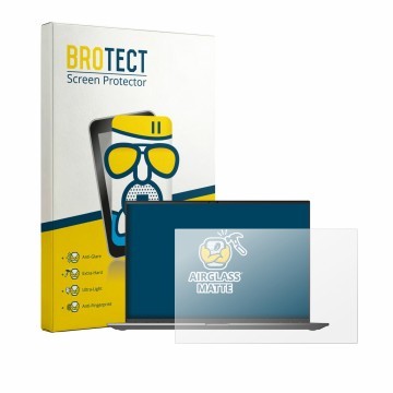 Parte frontal de un envase de producto con el logotipo de la marca BROTECT. Al lado se muestra el dispositivo LG gram 16Z90TL-