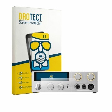 Face avant d’un emballage produit avec le logo de la marque BROTECT. À côté, l’appareil FiiO K17 est représenté avec la protec