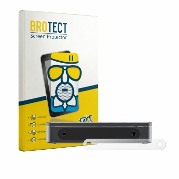 Parte frontale di una confezione del prodotto con il logo del marchio BROTECT. Accanto è raffigurato il dispositivo FiiO DM13 