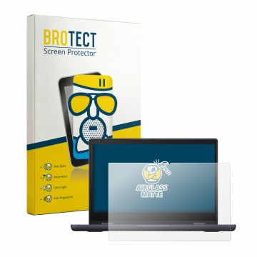 Front side of a product packaging with the brand logo BROTECT. Next to it is the device ASUS ExpertBook BR1402 shown with the 