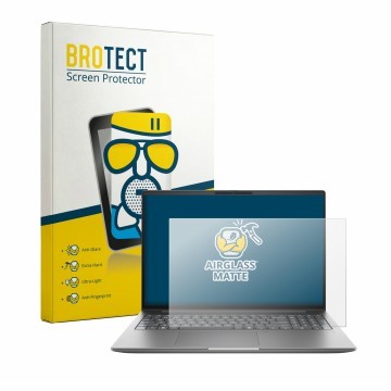 Parte frontal de un envase de producto con el logotipo de la marca BROTECT. Al lado se muestra el dispositivo HP Zbook X G2i 1