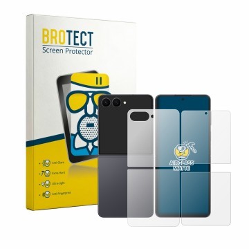 Vorderseite einer Produktverpackung mit dem Markenlogo BROTECT. Daneben ist das Gerät Samsung Galaxy Z Flip 8 (Display+Rücksei