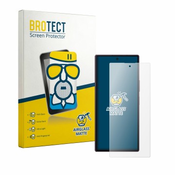 Vorderseite einer Produktverpackung mit dem Markenlogo BROTECT. Daneben ist das Gerät Samsung Galaxy Z Fold 8 Ultra mit dem zu