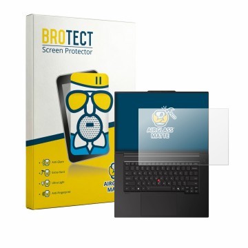 Front side of a product packaging with the brand logo BROTECT. Next to it is the device Lenovo ThinkPad P1 Gen 9 16