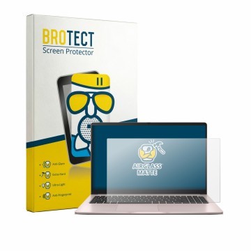 Face avant d’un emballage produit avec le logo de la marque BROTECT. À côté, l’appareil ASUS Chromebook CX15 est représenté av